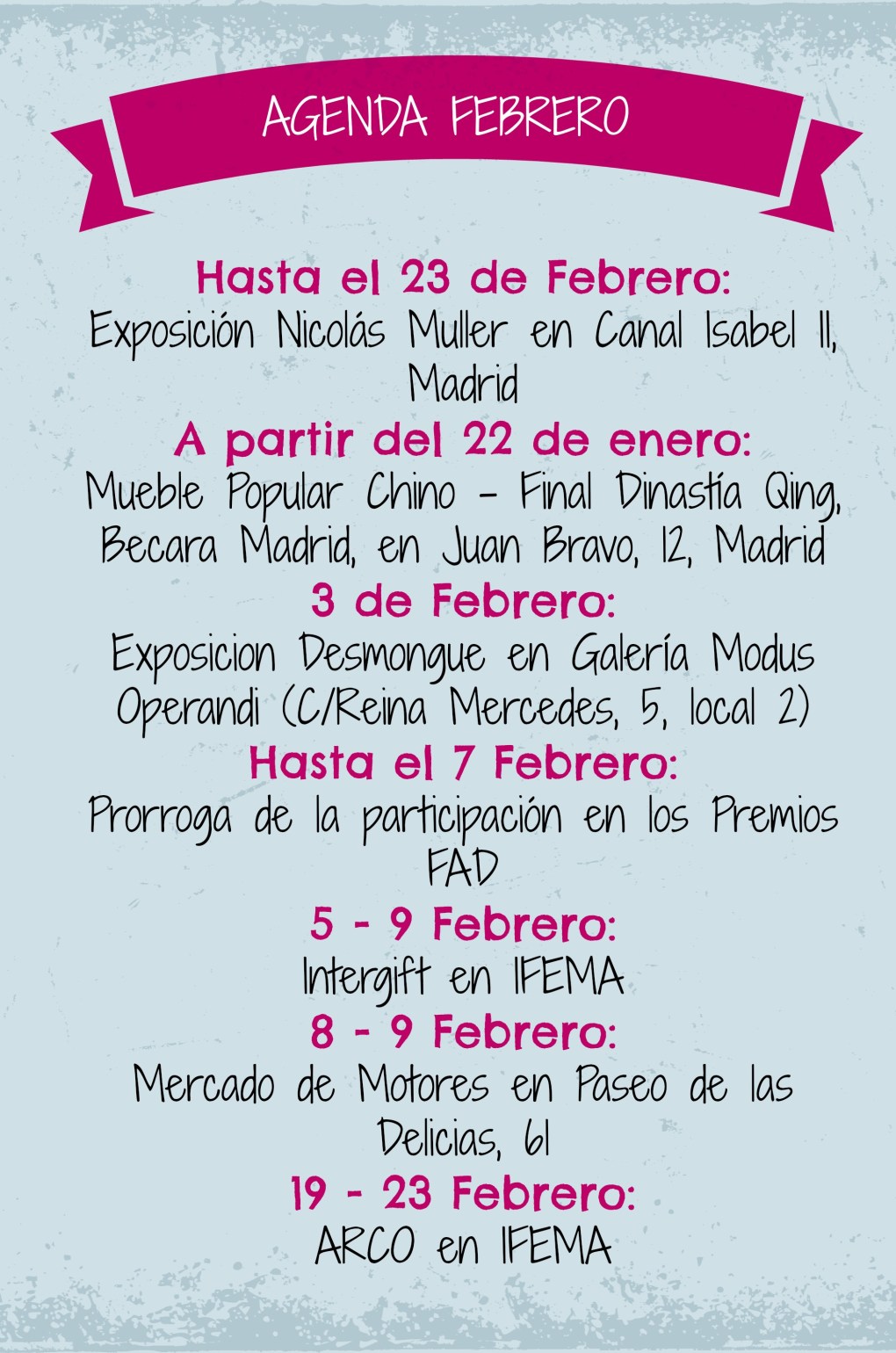 AGENDA FEBRERO