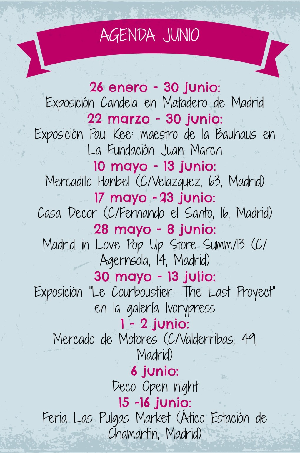 Agenda Junio
